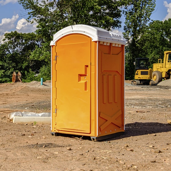 how often are the portable restrooms cleaned and serviced during a rental period in Elgin North Dakota